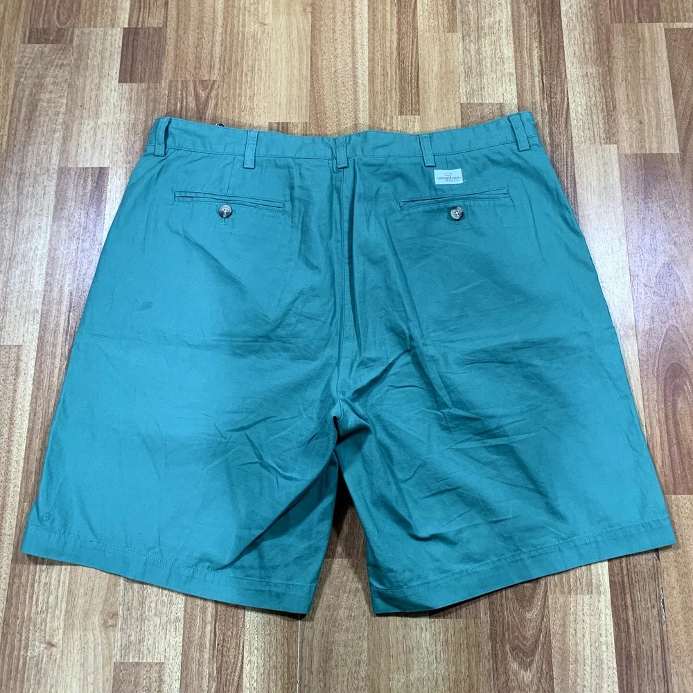 Vineyard Vines Shorts Mens 38 Green Flat Front Chino Classic Golf